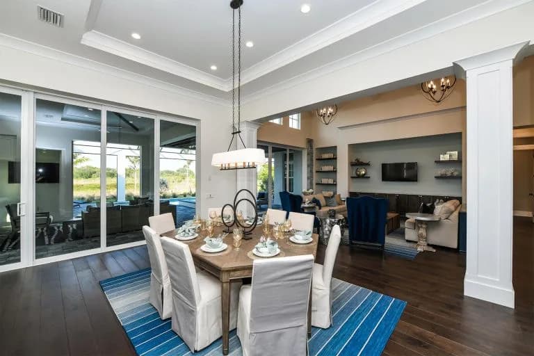 The Mainsail – dining room in an award-winning Sarasota custom home